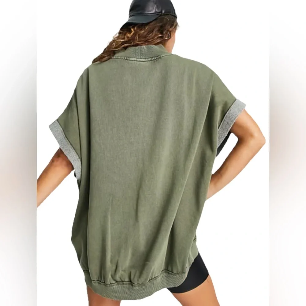 Free People Grove Pullover Green Size Med Oversized !!CHECK Measurements!! - Picture 6 of 13